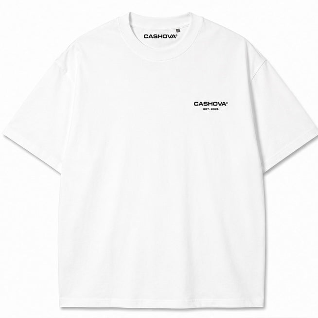 BUILD. EARN. REPEAT. - Oversized Shirt by CASHOVA® - weiß