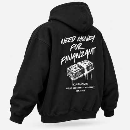 NEED MONEY FOR FINANZAMT - BLACK HOODIE