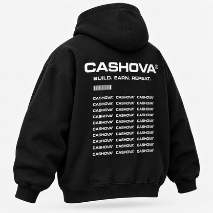 BUILD. EARN. REPEAT. - BLACK HOODIE