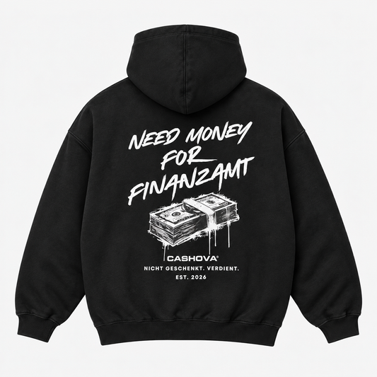 NEED MONEY FOR FINANZAMT - BLACK HOODIE